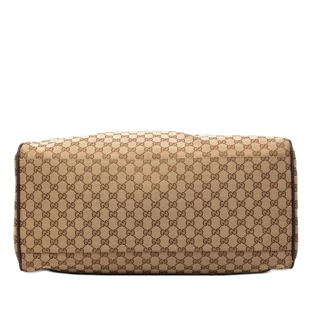 Gucci GG Canvas Web Travel Bag Beige Very good - Inside View