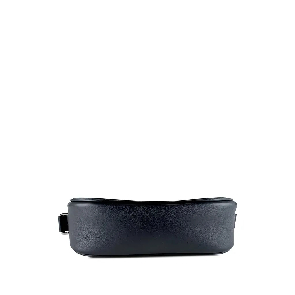 Salvatore Ferragamo Calfskin Double Gancini Crossbody Black Leather Very good - Inside View