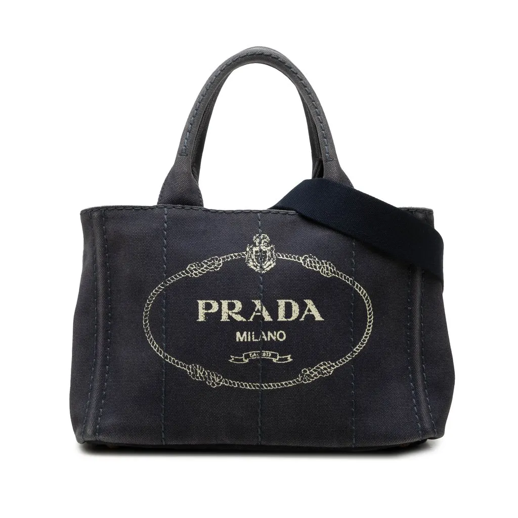 Prada صغيرة قماش Canapa Logo حقيبة توت
