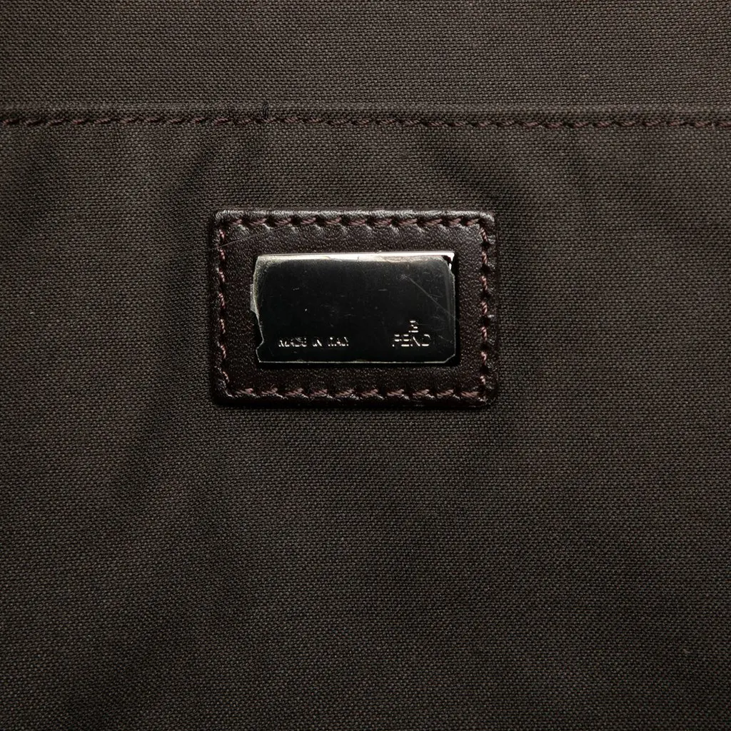 Fendi Zucchino Canvas Tote Brown Very good - Box View