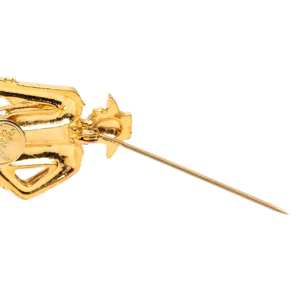 Chanel Gold Plated Coco Mademoiselle Pin Brooch Gold Metal Very good - Inside View