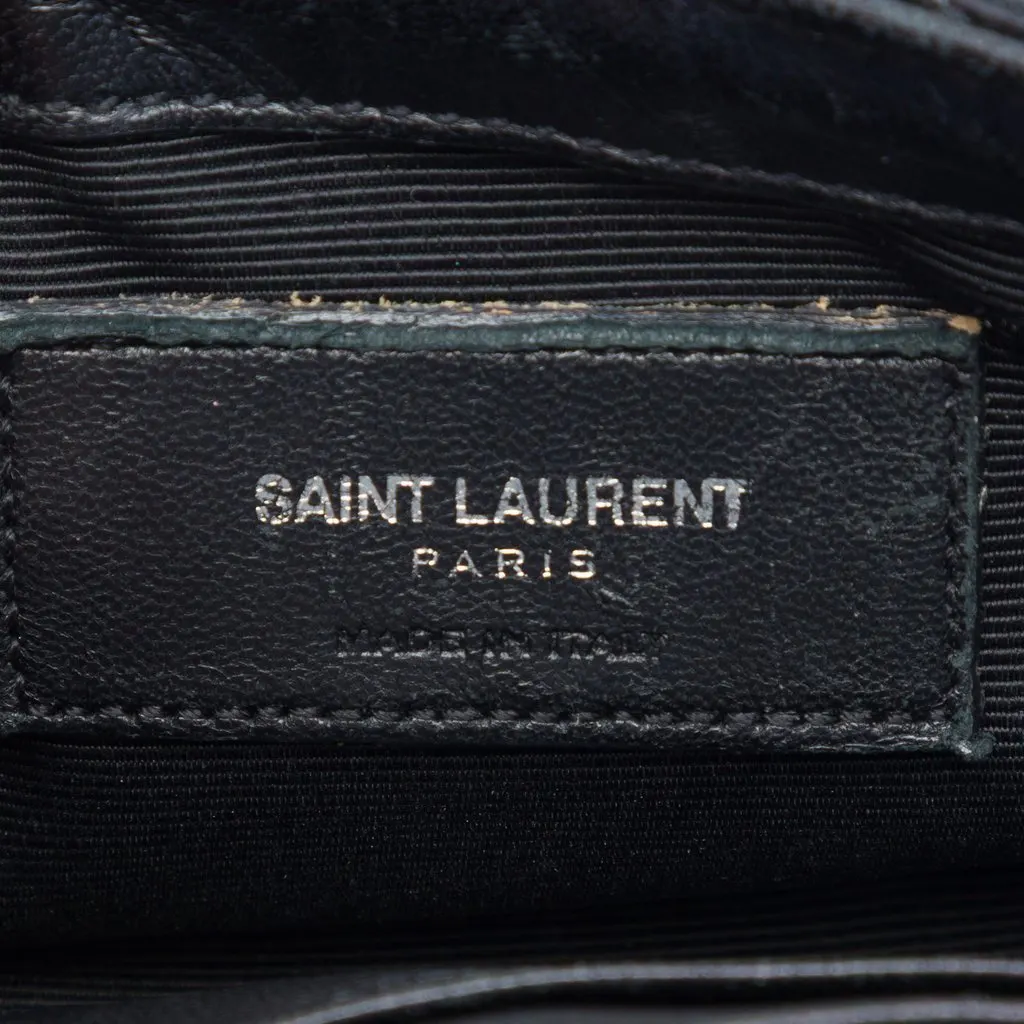 Saint Laurent Baby Chevron Patent Classic Monogram Chain Bag Black Leather Very good - Box View