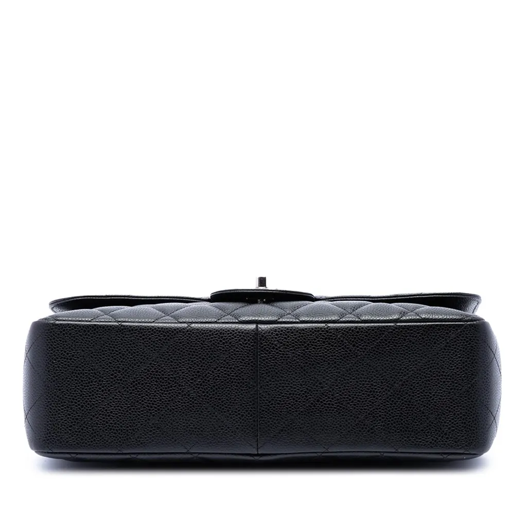 Chanel Jumbo Classic Caviar Single Flap Black Leather Very good - Inside View
