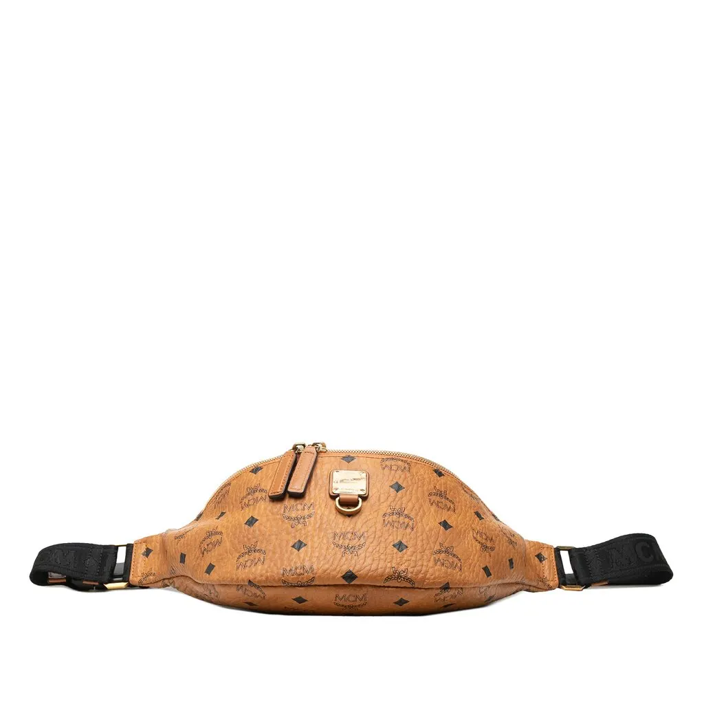 MCM Medium Visetos Coated Canvas Fursten Belt Bag Brown Very good - Inside View