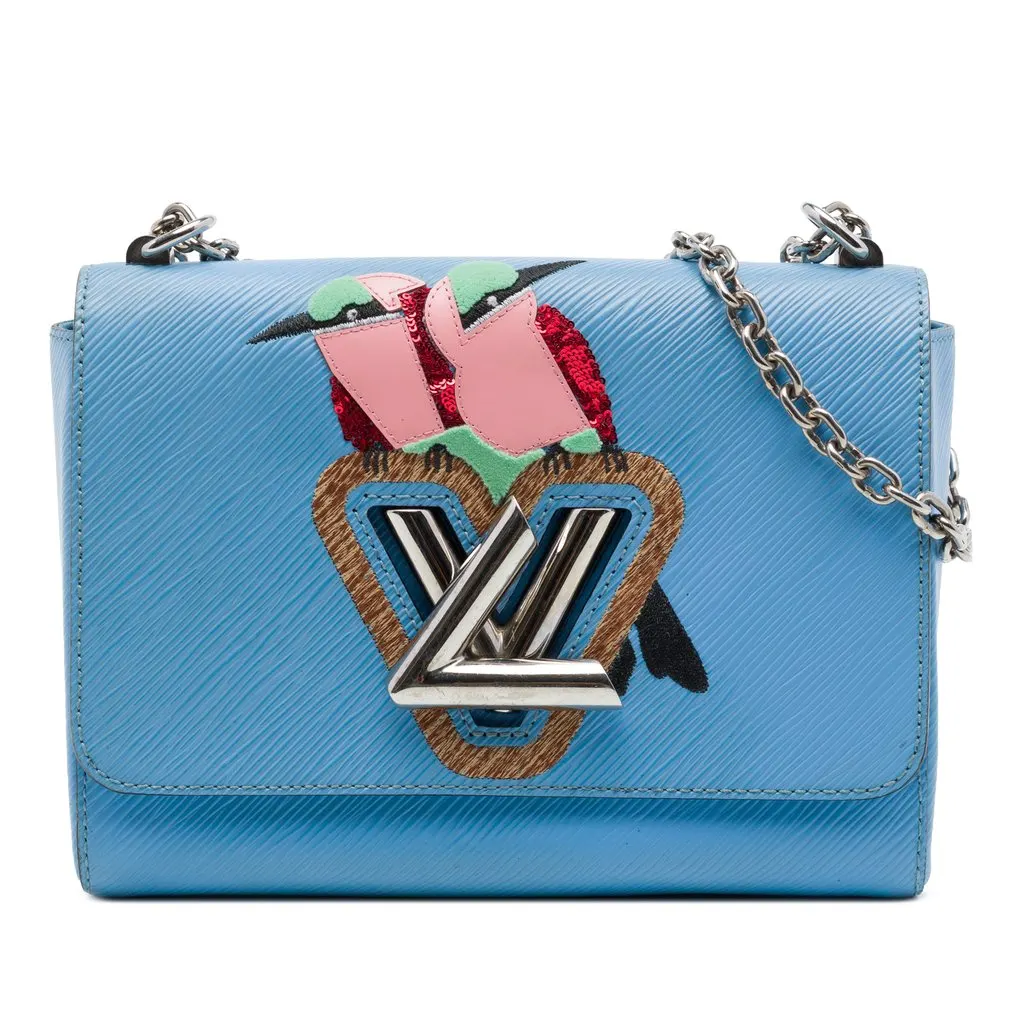 Louis Vuitton Epi Early Bird Twist MM Blue Leather Very good - Front View