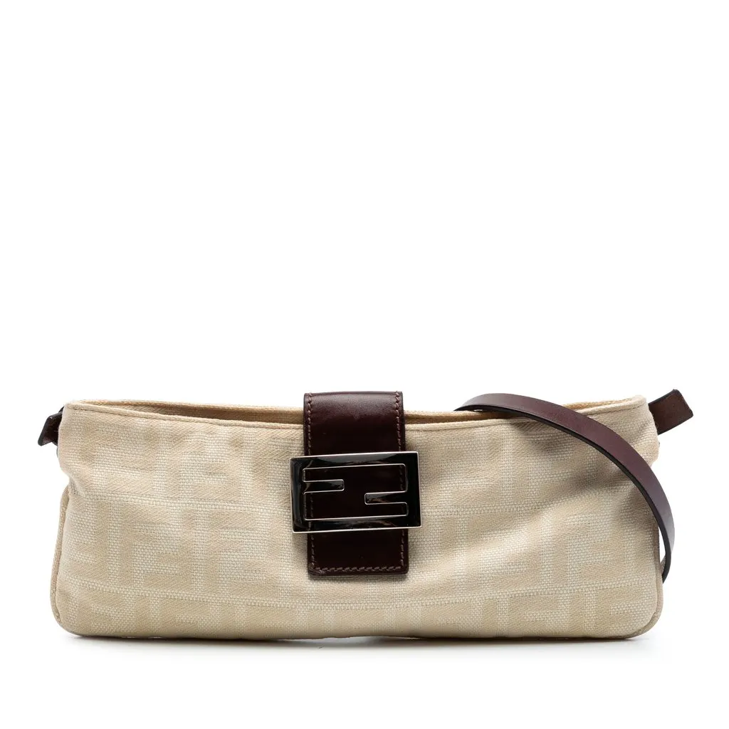 Fendi Zucca Canvas Crossbody Beige Very good - Front View