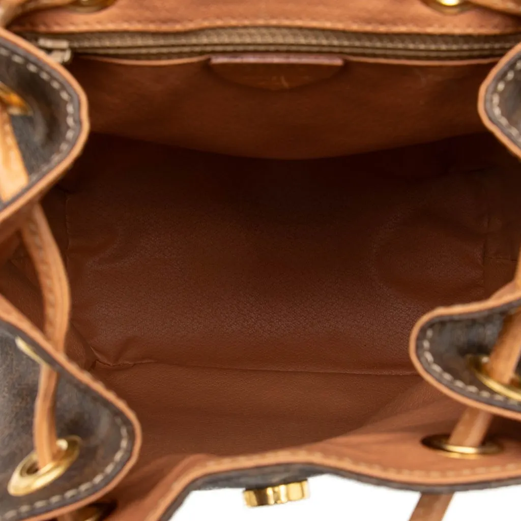 Celine Macadam Coated Canvas Backpack Brown Canvas Good - Model View