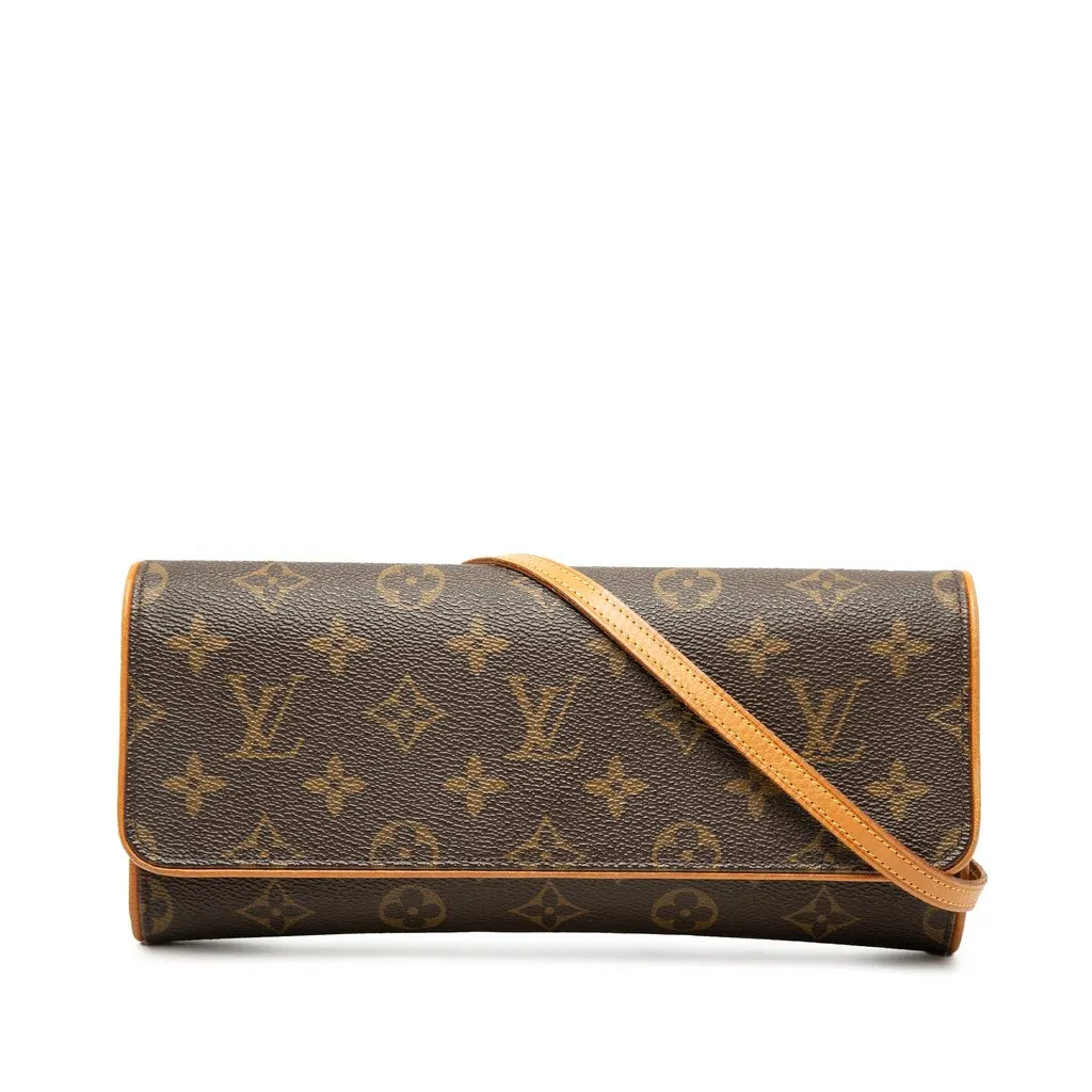 Louis Vuitton Monogram Pochette Twin GM Brown Canvas Very good - Front View
