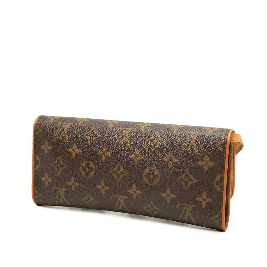 Louis Vuitton Monogram Pochette Twin GM Brown Canvas Very good - Back View
