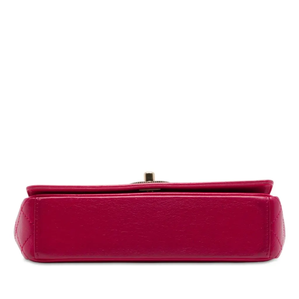 Chanel Quilted Bicolor Sheepskin Mademoiselle Vintage Flap Pink Leather Very good - Inside View