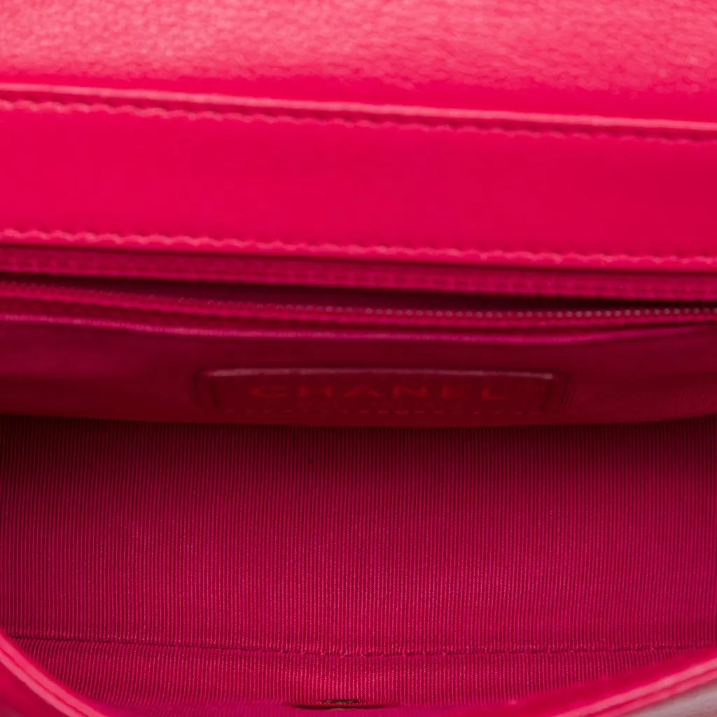Chanel Quilted Bicolor Sheepskin Mademoiselle Vintage Flap Pink Leather Very good - Model View