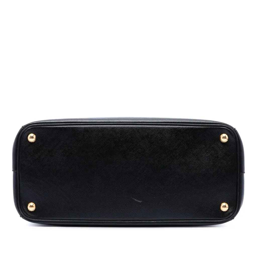 Prada Large Saffiano Lux Galleria Double Zip Satchel Black Leather Very good - Inside View