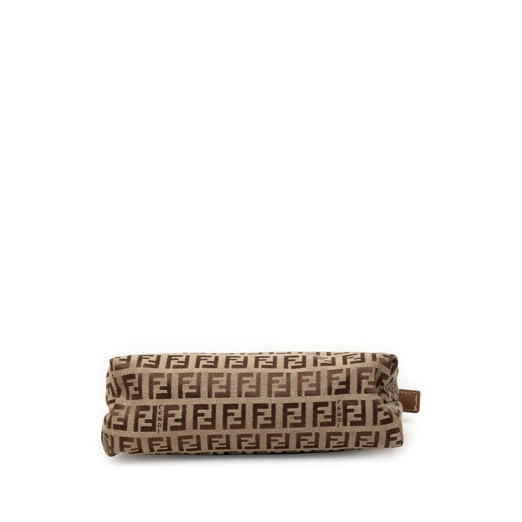Fendi Zucchino Canvas Pouch Brown Very good - Inside View