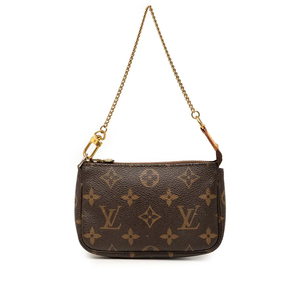 Louis Vuitton Monogram Mini Pochette Accessoires Brown Very good - Front View