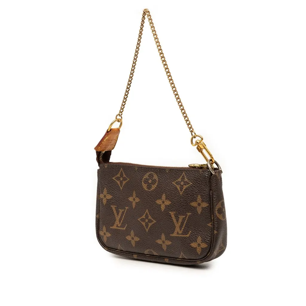 Louis Vuitton Monogram Mini Pochette Accessoires Brown Very good - Back View
