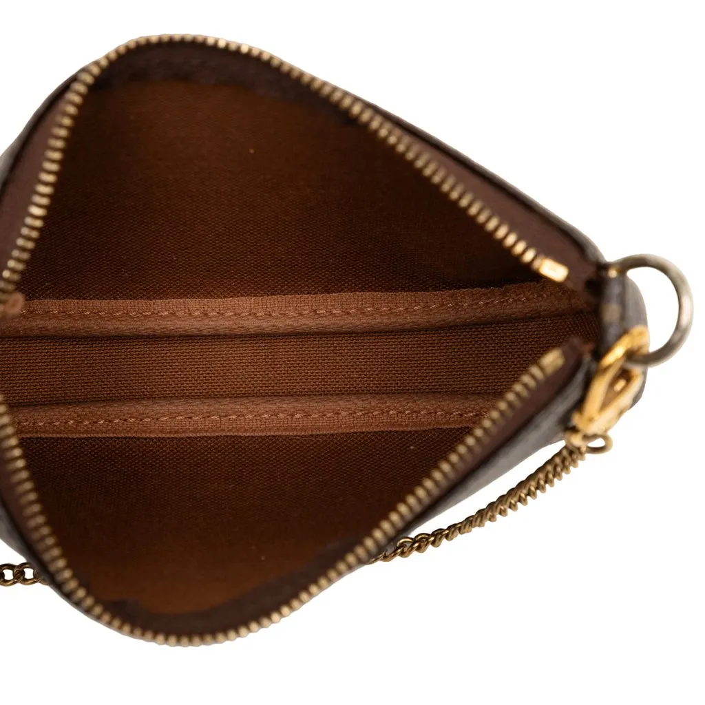 Louis Vuitton Monogram Mini Pochette Accessoires Brown Very good - Model View