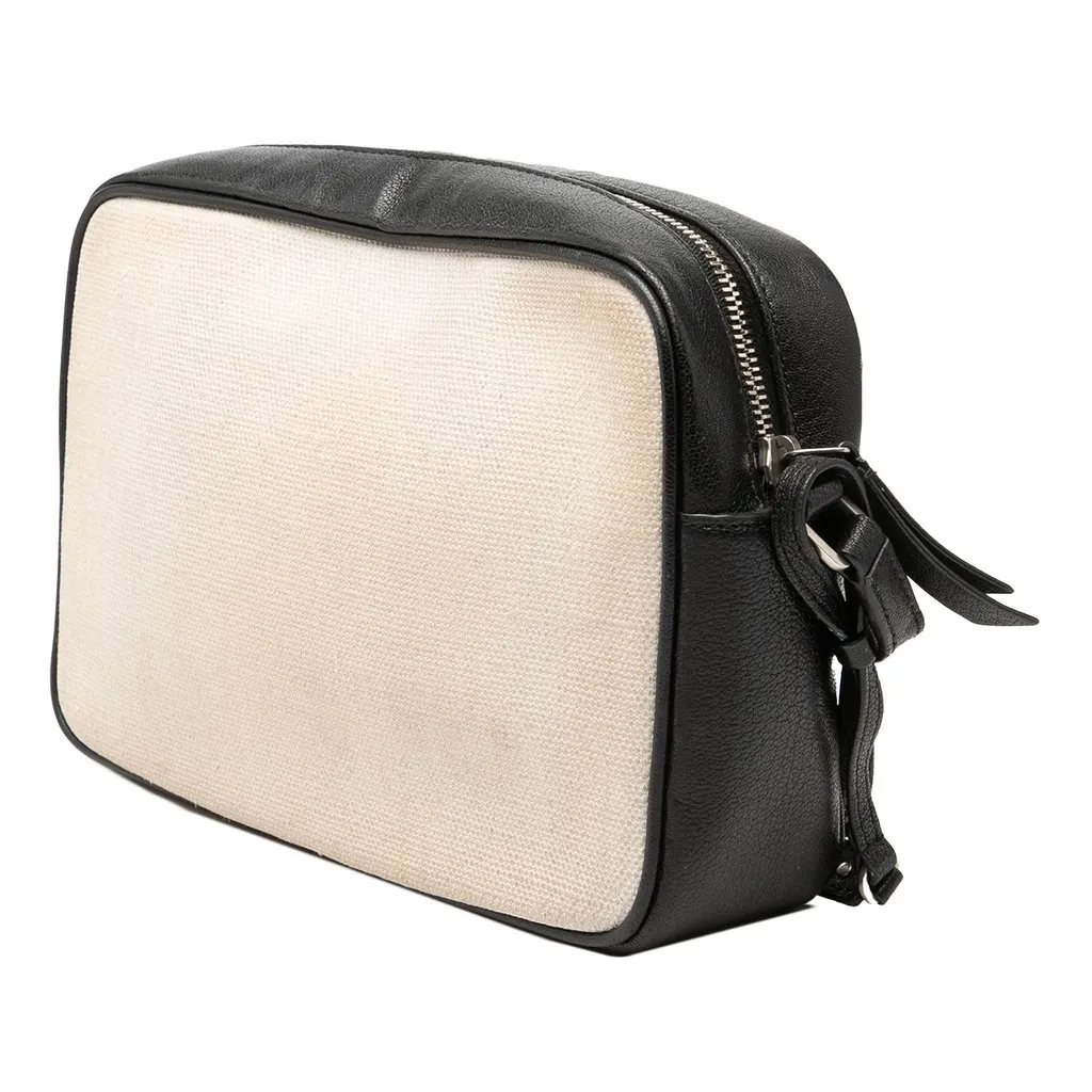 Saint Laurent Canvas Monogram Lou Camera Bag White Very good - Back View