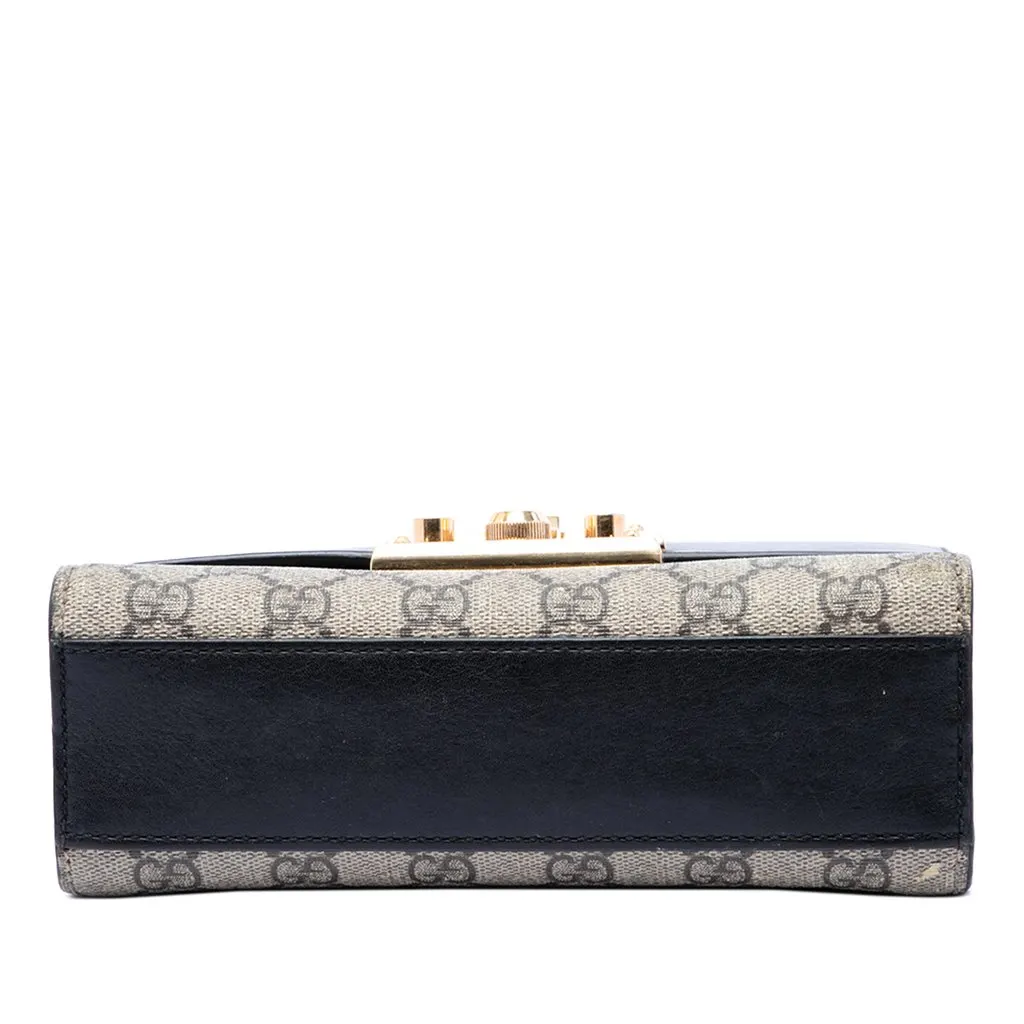 Gucci Small GG Supreme Padlock Crossbody Beige Very good - Inside View