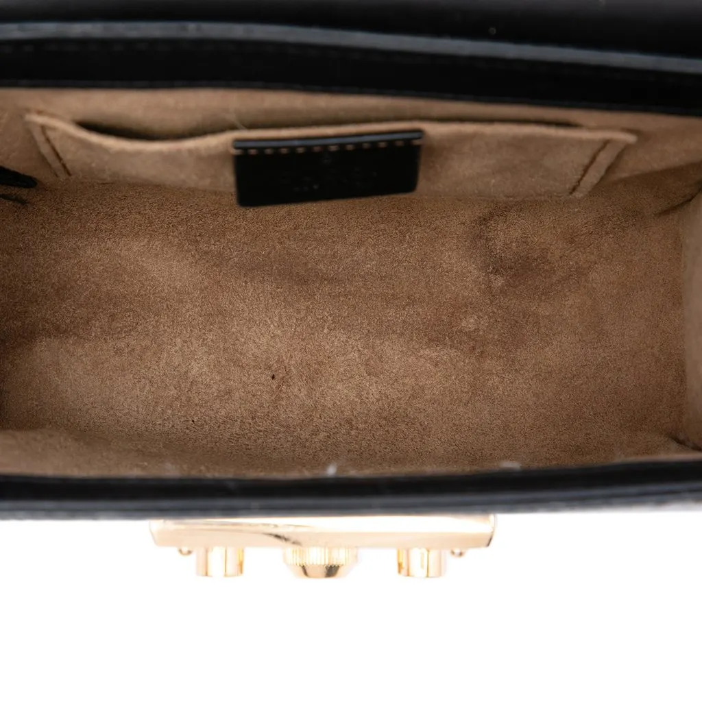 Gucci Small GG Supreme Padlock Crossbody Beige Very good - Model View