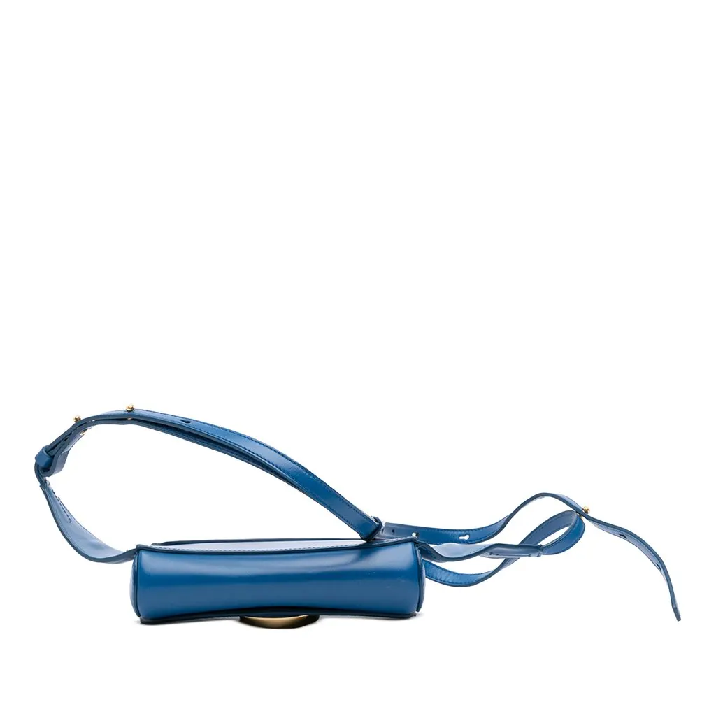 Chloé Calfskin and Suede C Belt Bag Blue Leather Good - Inside View