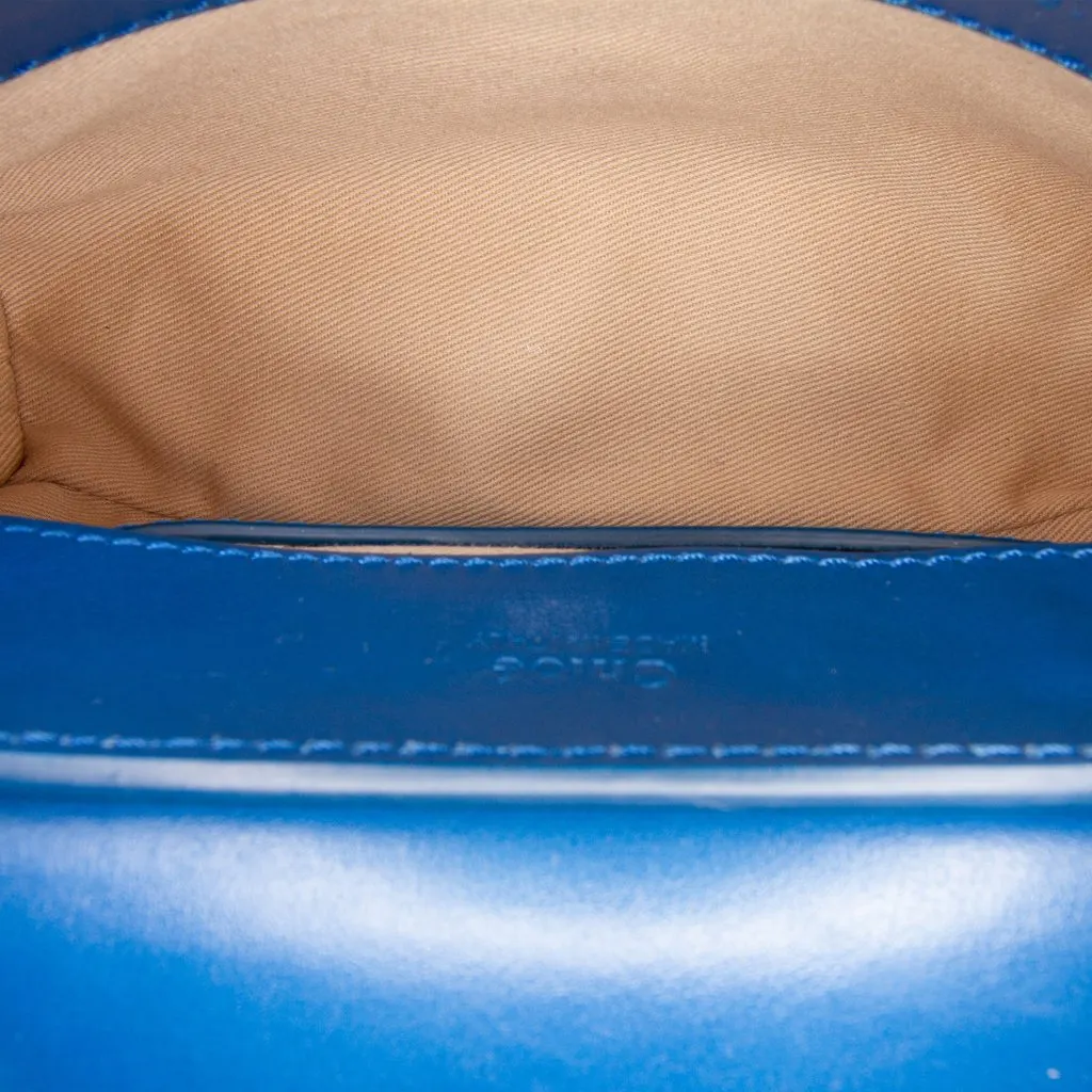 Chloé Calfskin and Suede C Belt Bag Blue Leather Good - Model View