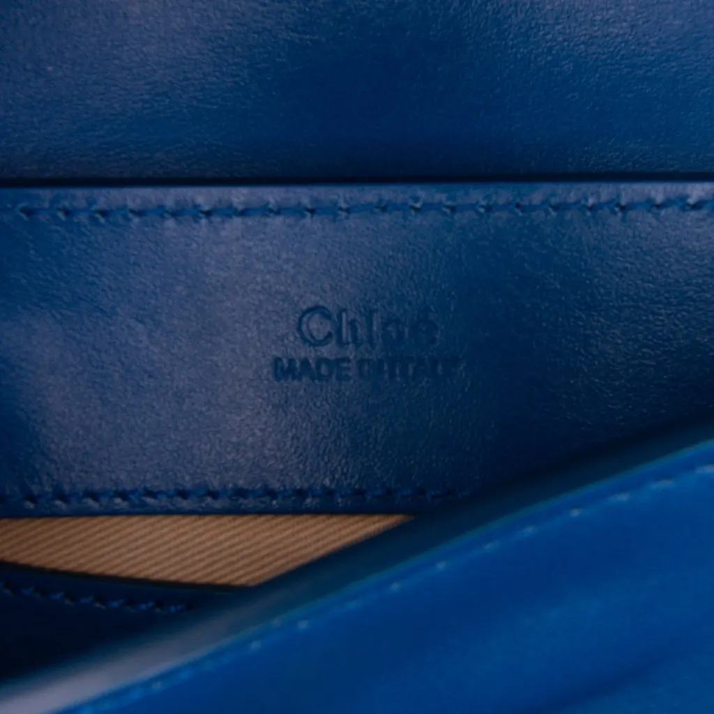 Chloé Calfskin and Suede C Belt Bag Blue Leather Good - Box View