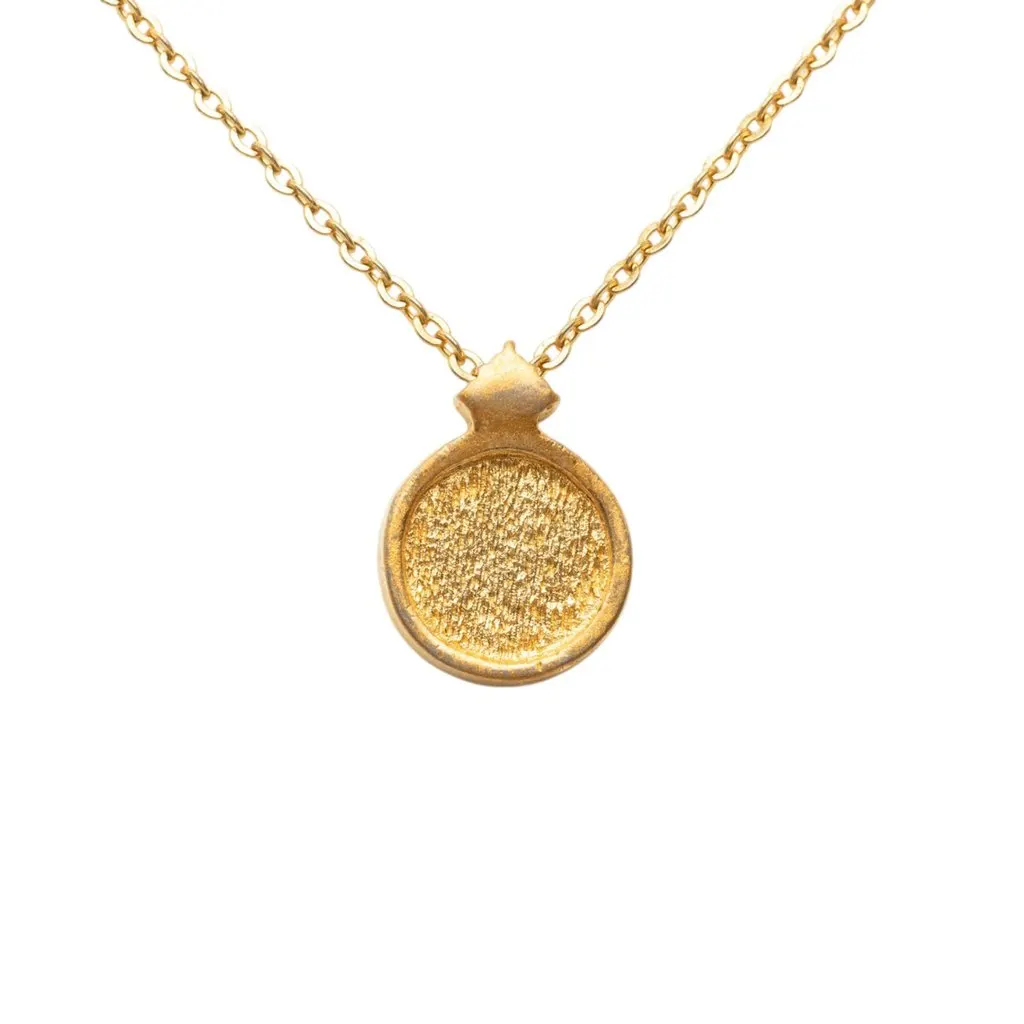 Dior Gold Plated Enamel Strass Logo Pendant Necklace Gold Metal Very good - Inside View