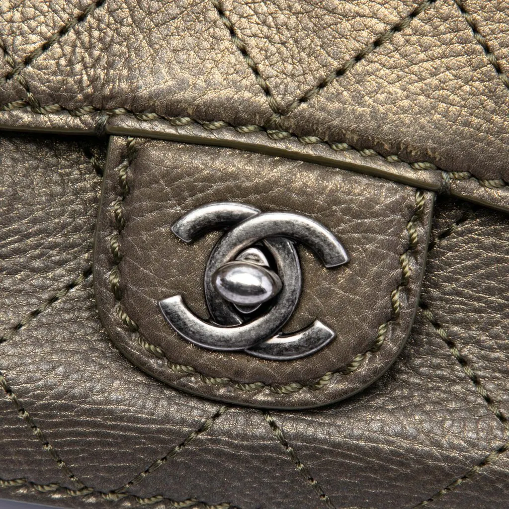 Chanel Small Quilted Calfskin Coco Twin Flap Brown Leather Very good - Box View