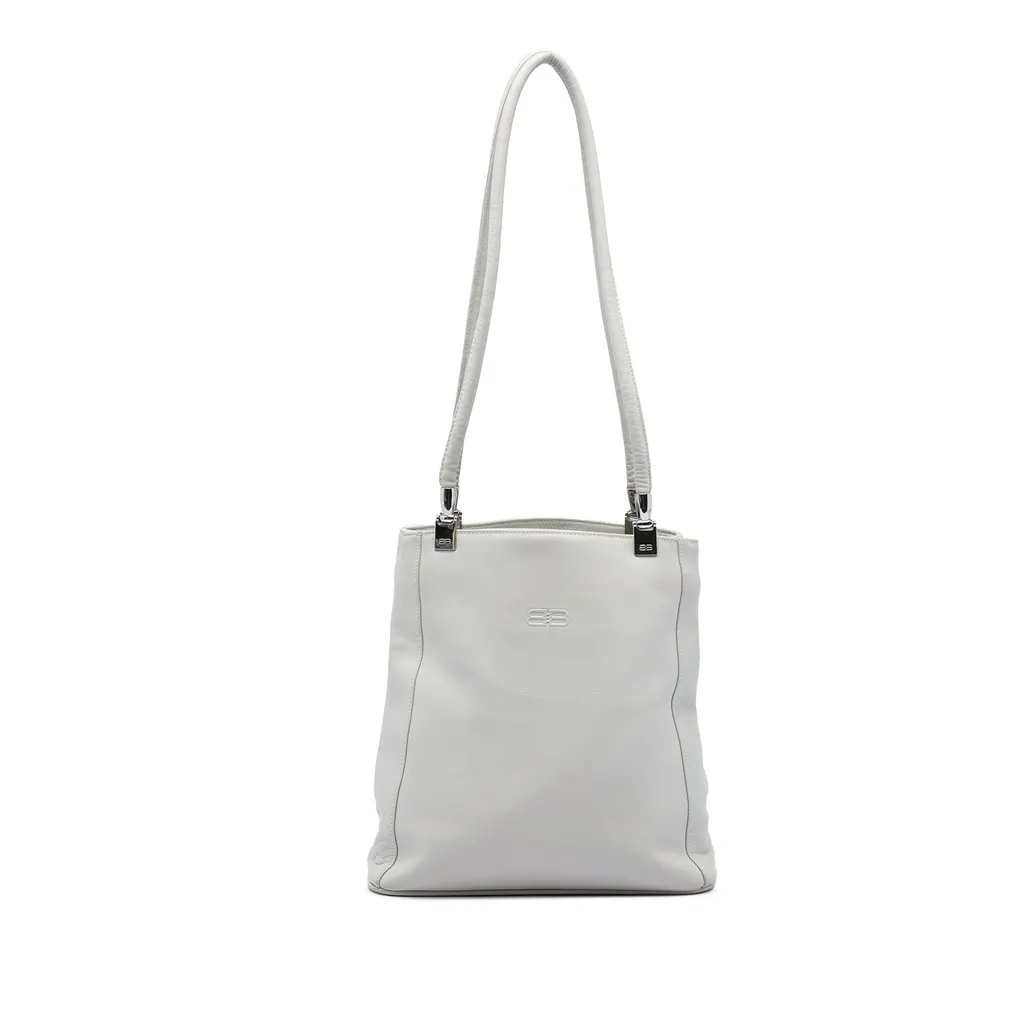 Balenciaga Soft Leather Shopper Tote White Leather Very good - Front View