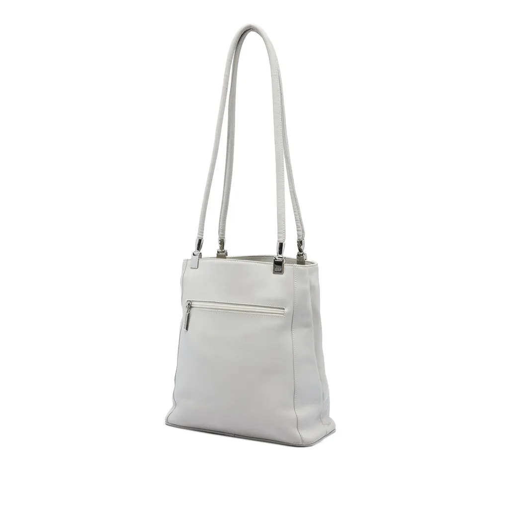 Balenciaga Soft Leather Shopper Tote White Leather Very good - Back View