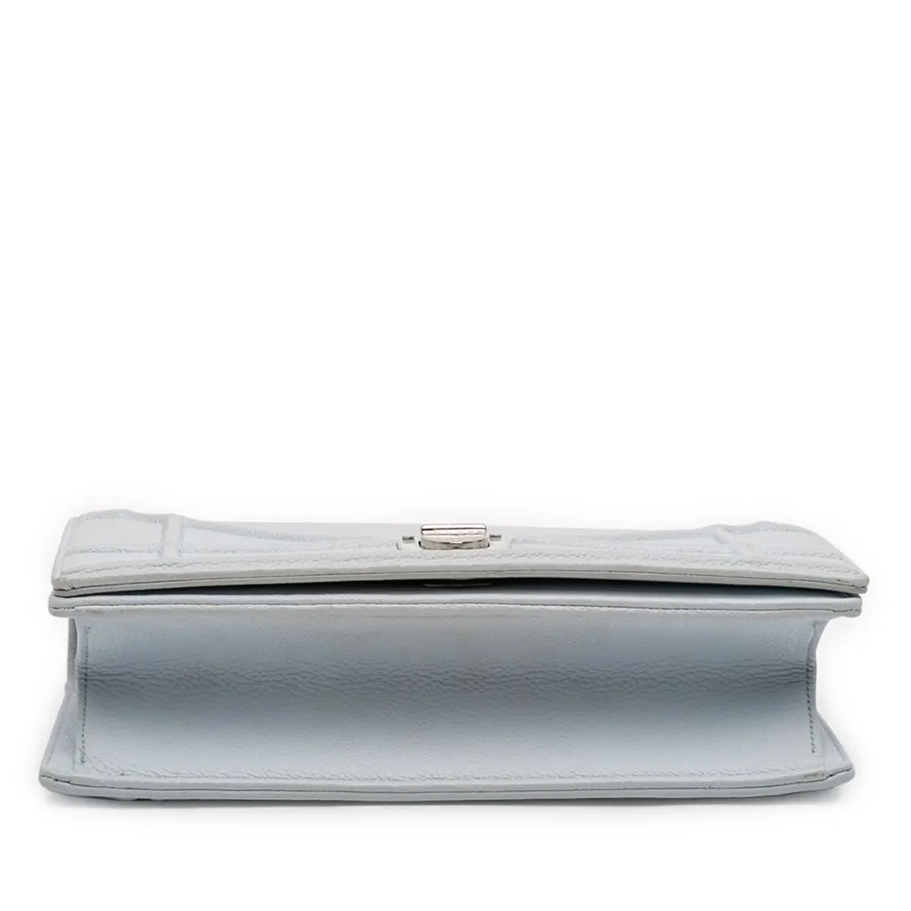 Dior Small Grained Calfskin Diorama Flap Blue Leather Very good - Inside View