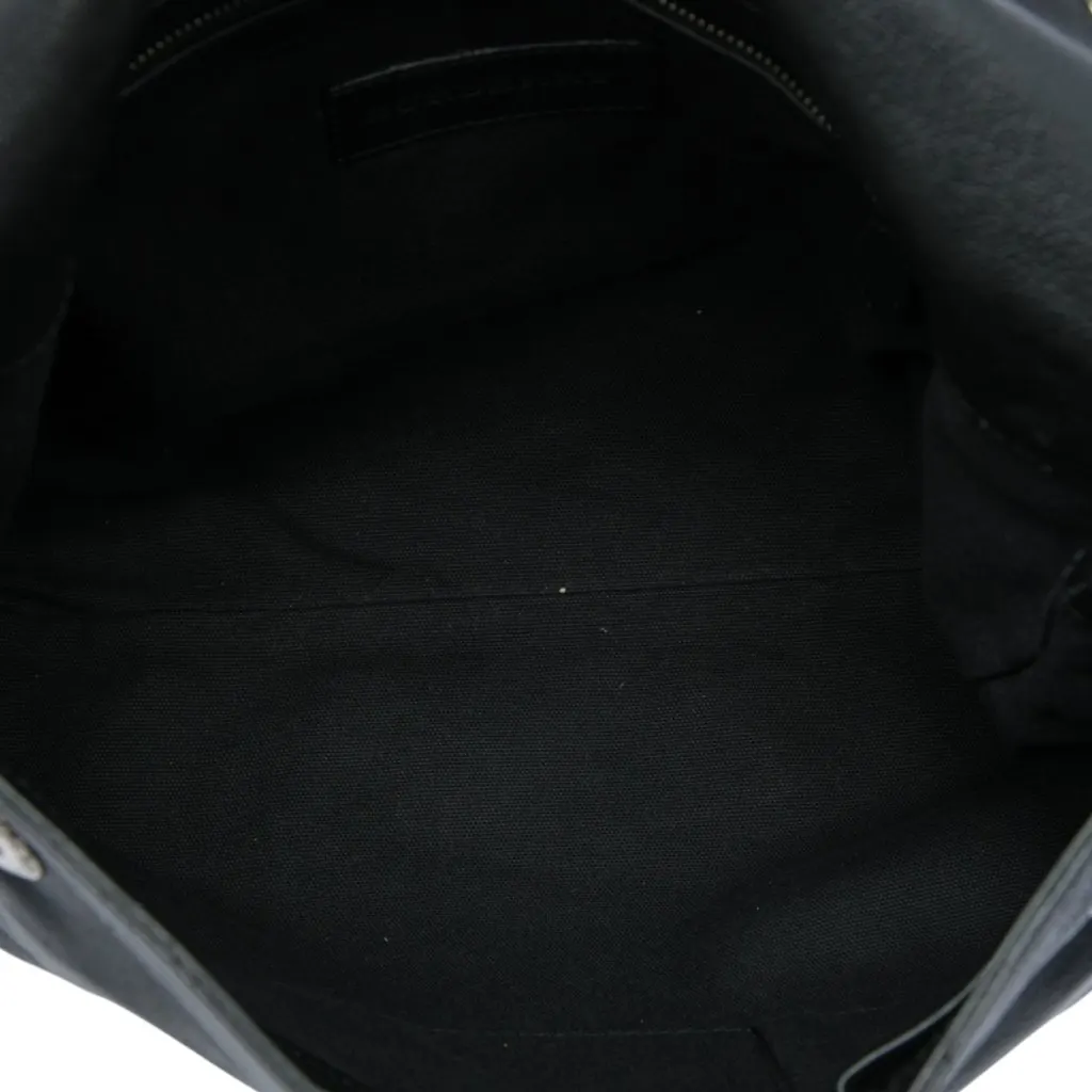 Burberry Leather Studded Padlock Shoulder Bag Black Leather Very good - Model View
