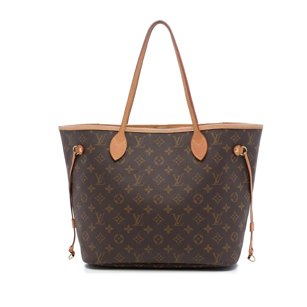 Louis Vuitton Monogram Neverfull MM Brown Canvas Good - Front View
