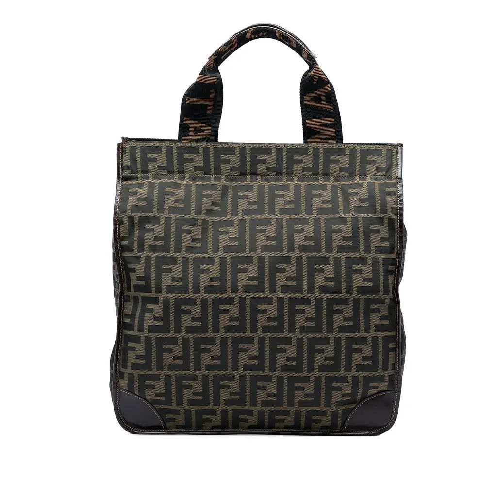 Fendi Zucca Canvas Shopping Tote Brown Very good - Front View