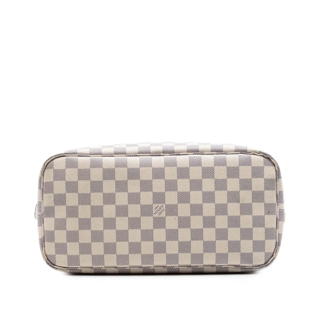 Louis Vuitton Damier Azur Neverfull MM White Canvas Very good - Inside View