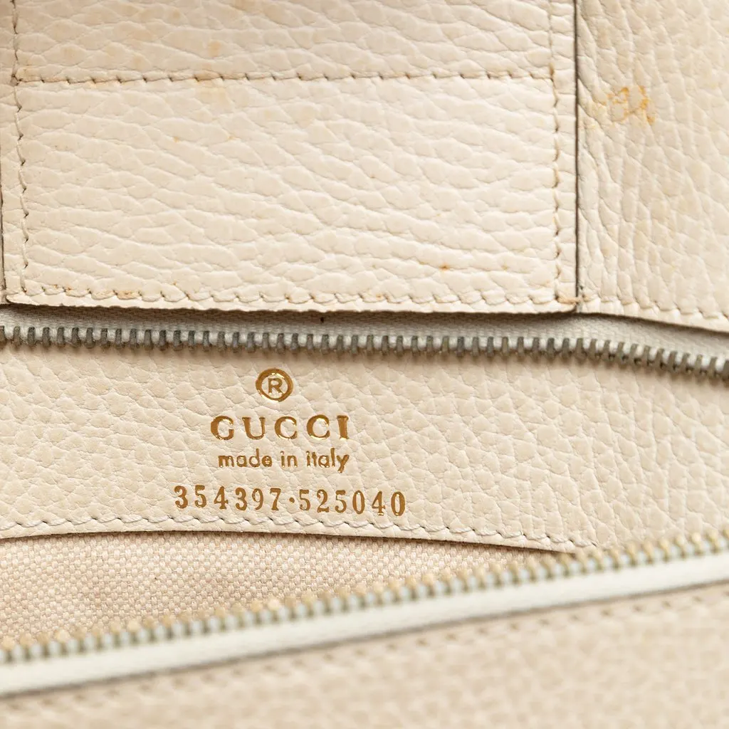 Gucci Medium Leather Swing Tote White Leather Very good - Box View