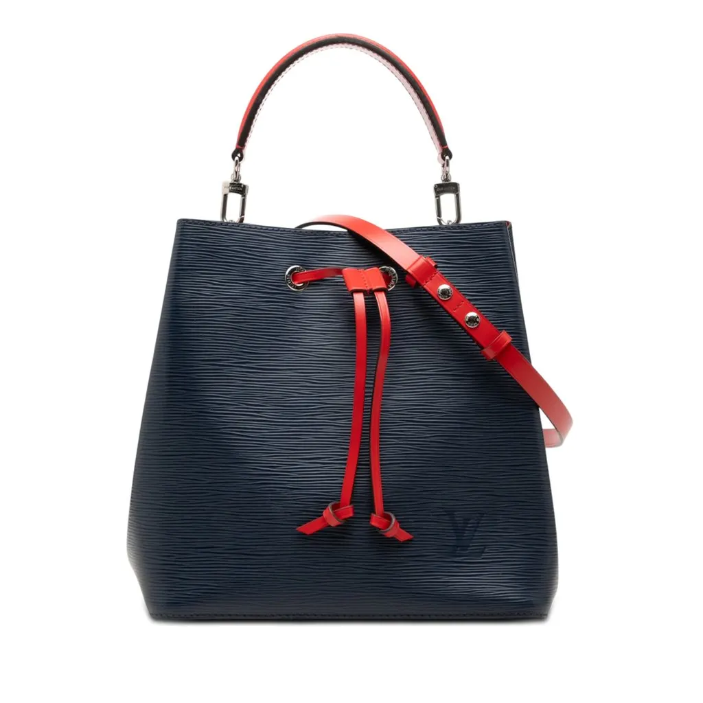Louis Vuitton Epi NeoNoe MM Blue Leather Very good - Front View