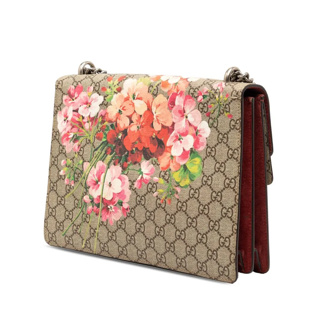 Gucci Medium GG Supreme Blooms Dionysus Shoulder Bag Beige Very good - Back View