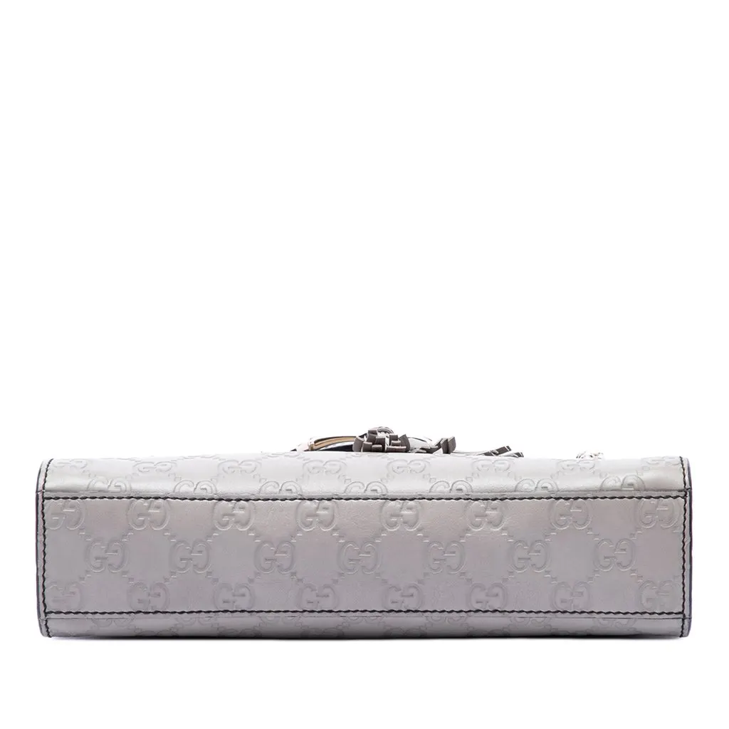 Gucci Small Guccissima Emily Shoulder Bag Grey Leather Very good - Inside View