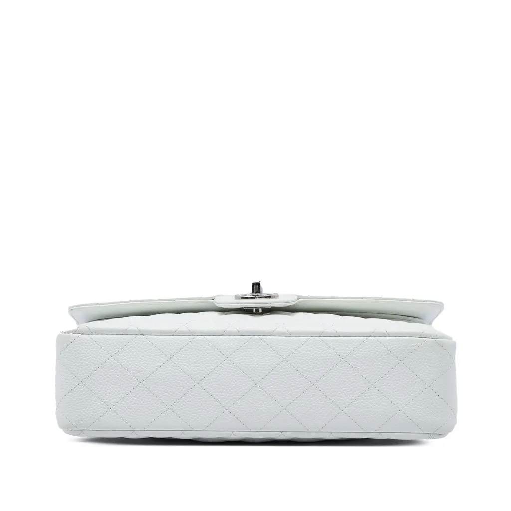 Chanel Medium Classic Caviar Double Flap White Leather Very good - Inside View