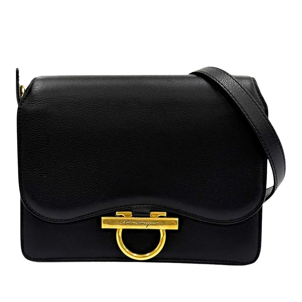 Ferragamo Leather Gancini Joanne Crossbody