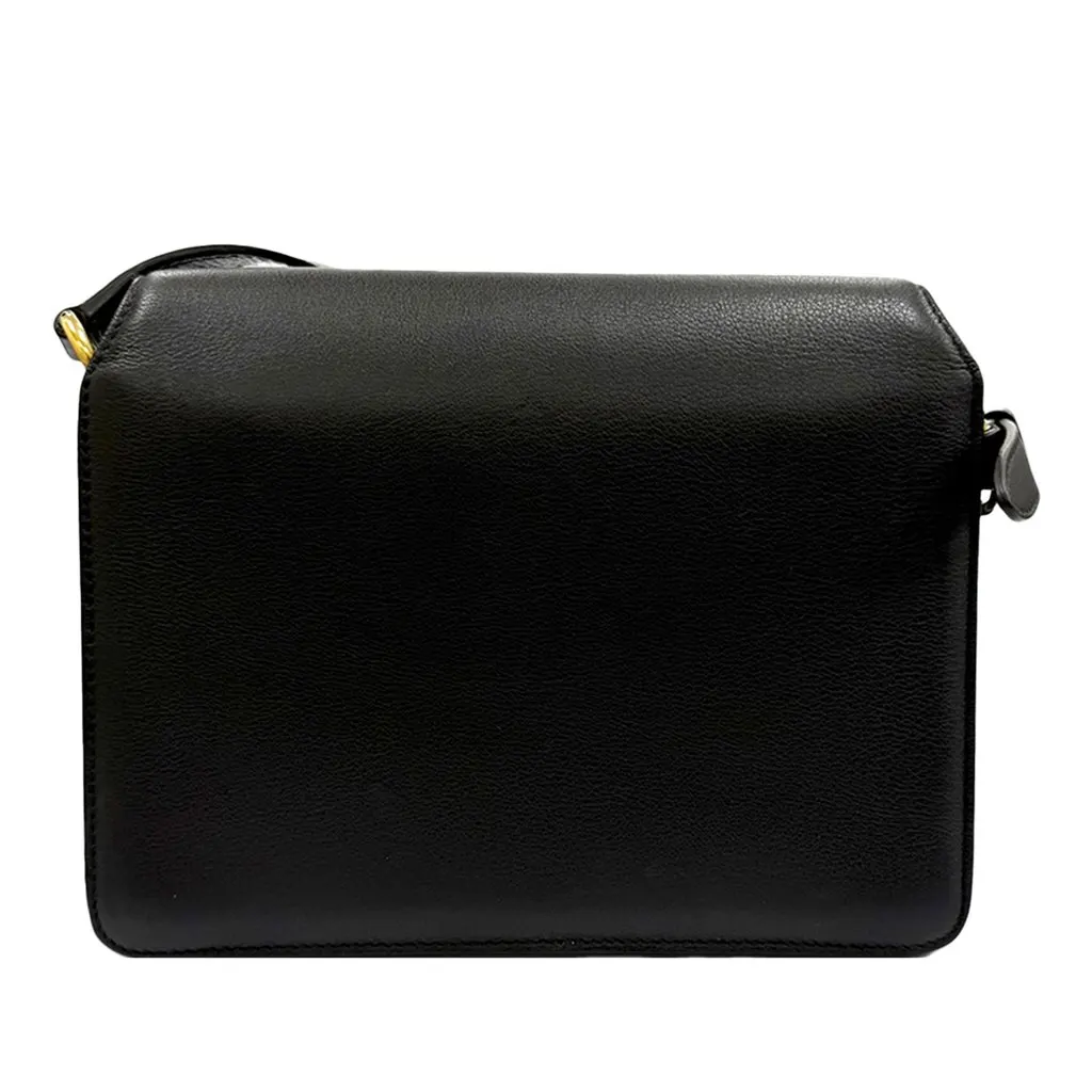 Ferragamo Leather Gancini Joanne Crossbody Black Leather Very good - Back View