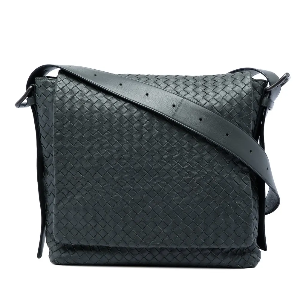 Bottega Veneta Nappa Intrecciato Messenger Bag MultiColor Leather Very good - Front View