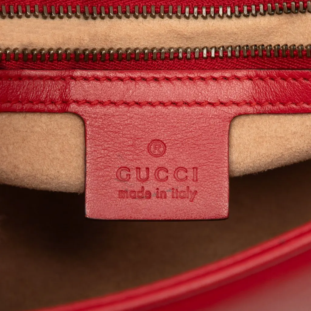 Gucci Medium GG Marmont Matelasse Calfskin Shoulder Bag Red Leather Very good - Box View