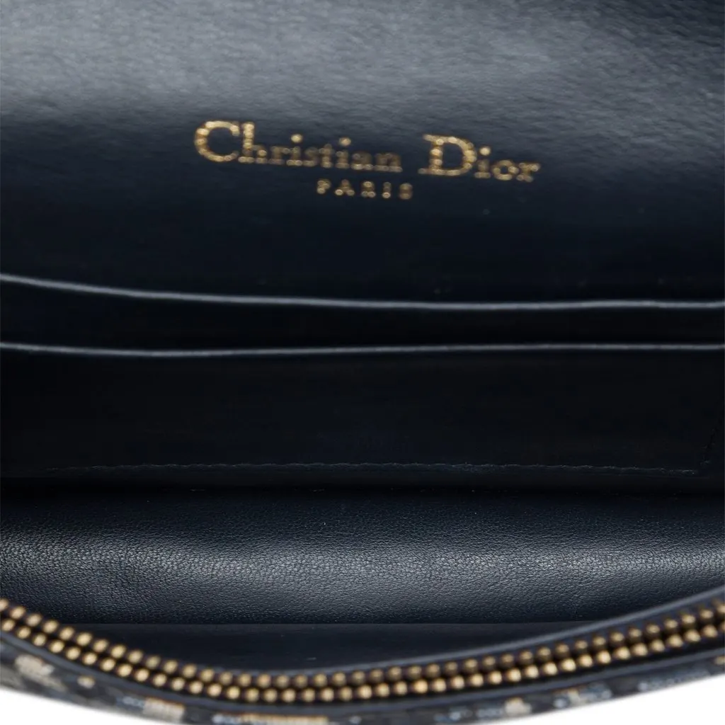 Dior Oblique Canvas Saddle Belt Bag Blue Very good - Model View