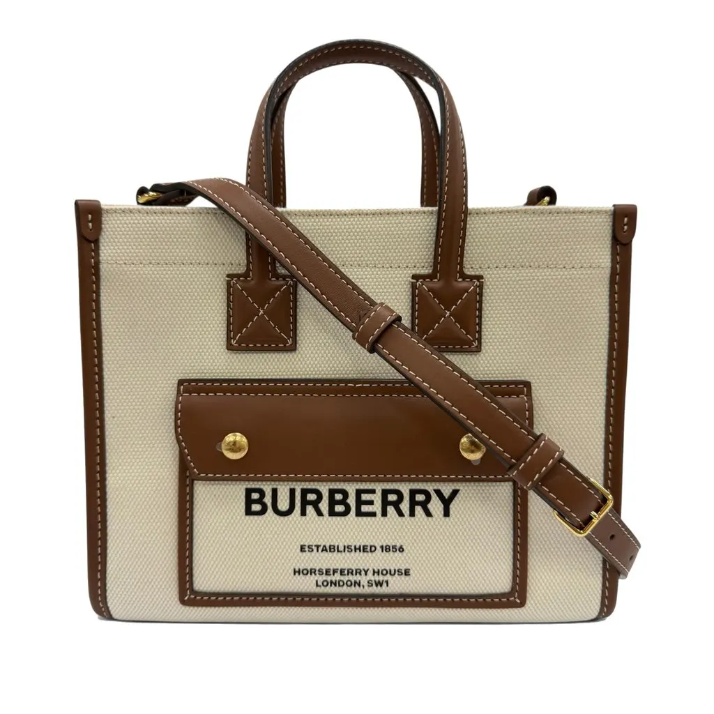 Burberry Mini Canvas Freya Tote