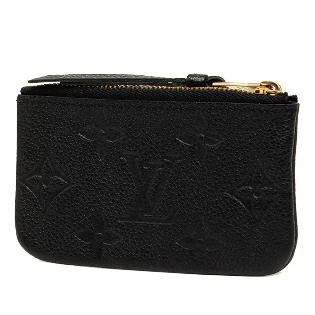 Louis Vuitton Monogram Empreinte Key Pouch Black Leather Very good - Back View