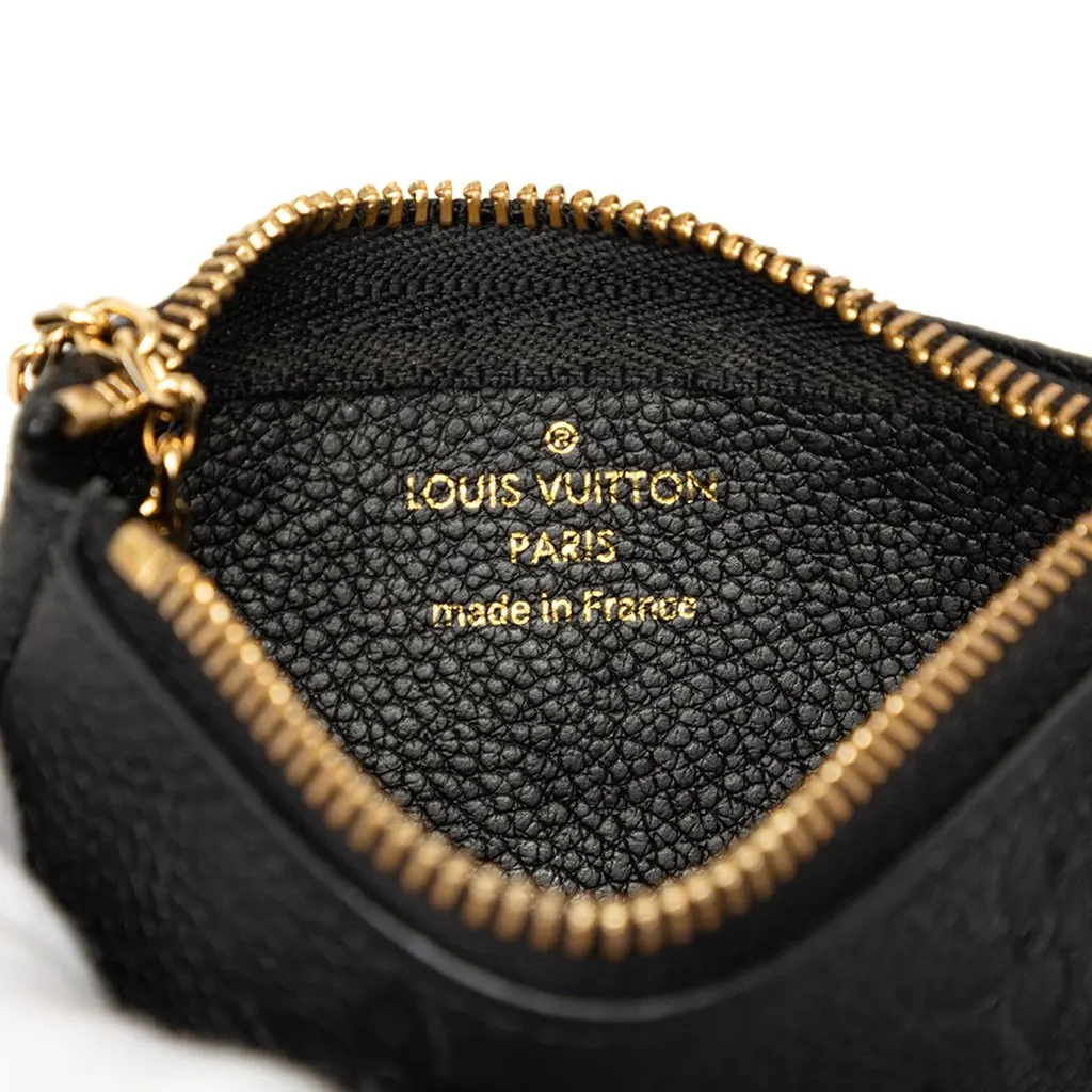 Louis Vuitton Monogram Empreinte Key Pouch Black Leather Very good - Box View