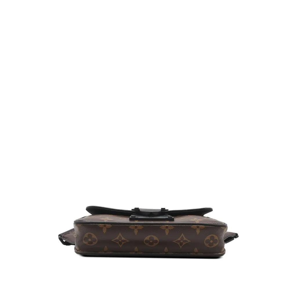 Louis Vuitton Monogram S Lock Sling Brown Canvas Good - Back View