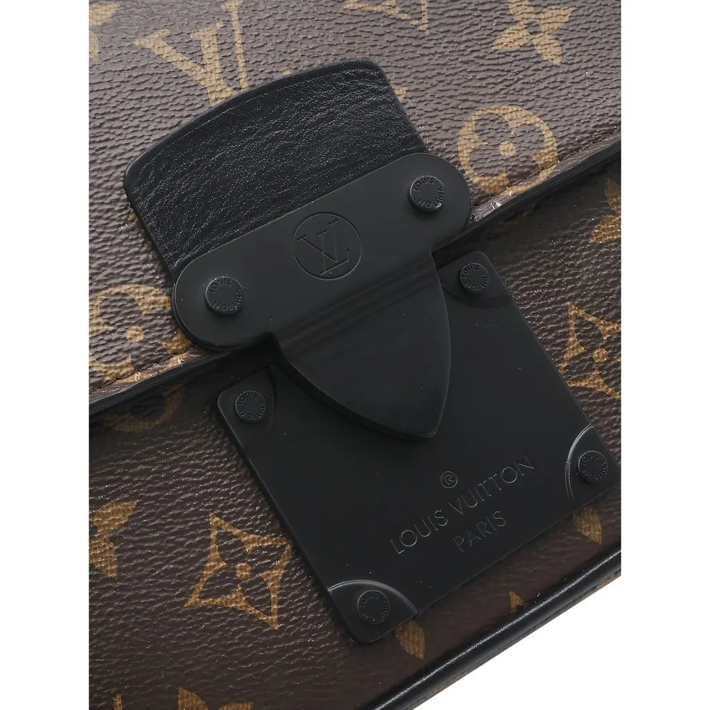 Louis Vuitton Monogram S Lock Sling Brown Canvas Good - Model View